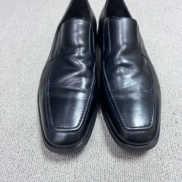 Bruno Magli Raging Dress Shoes Slip On Black Leather Men's Size 12 - Picture 7 of 10